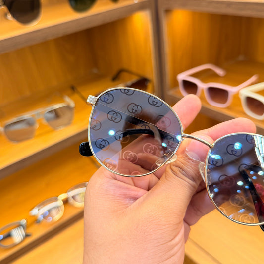 Gucci Printed Modern Styles Lens Metal Round Frame Premium Sunglasses
