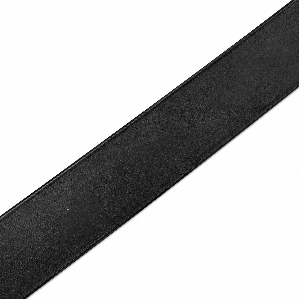 EW Plain Black Smooth Leather Belt