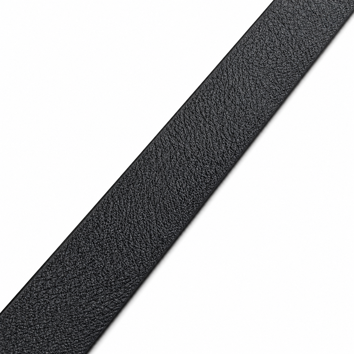 LV Premium Heavy Buckle Textured Black Leather Belt