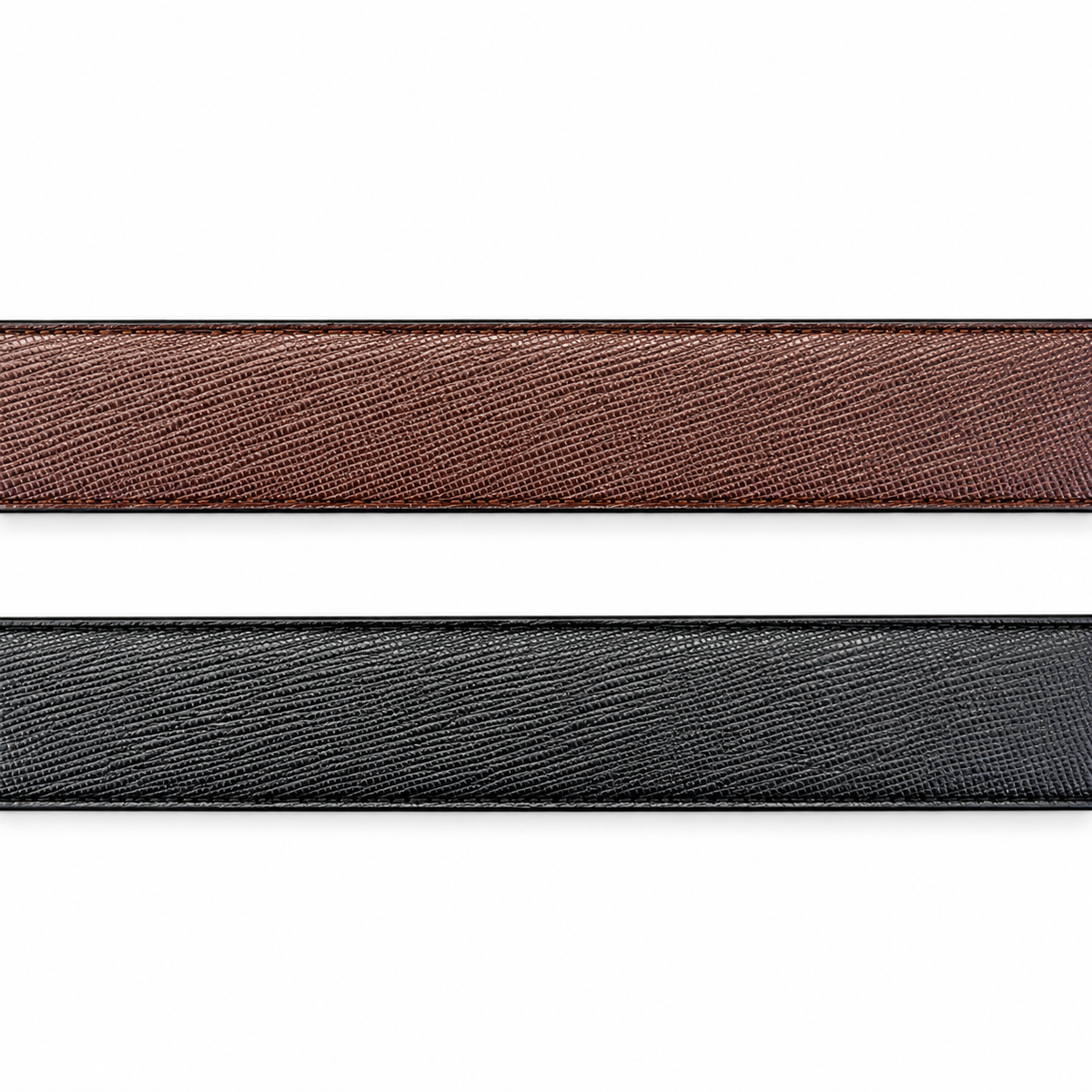 Gucci GG Silver Buckle Reversible Black & Brown Textured Belt