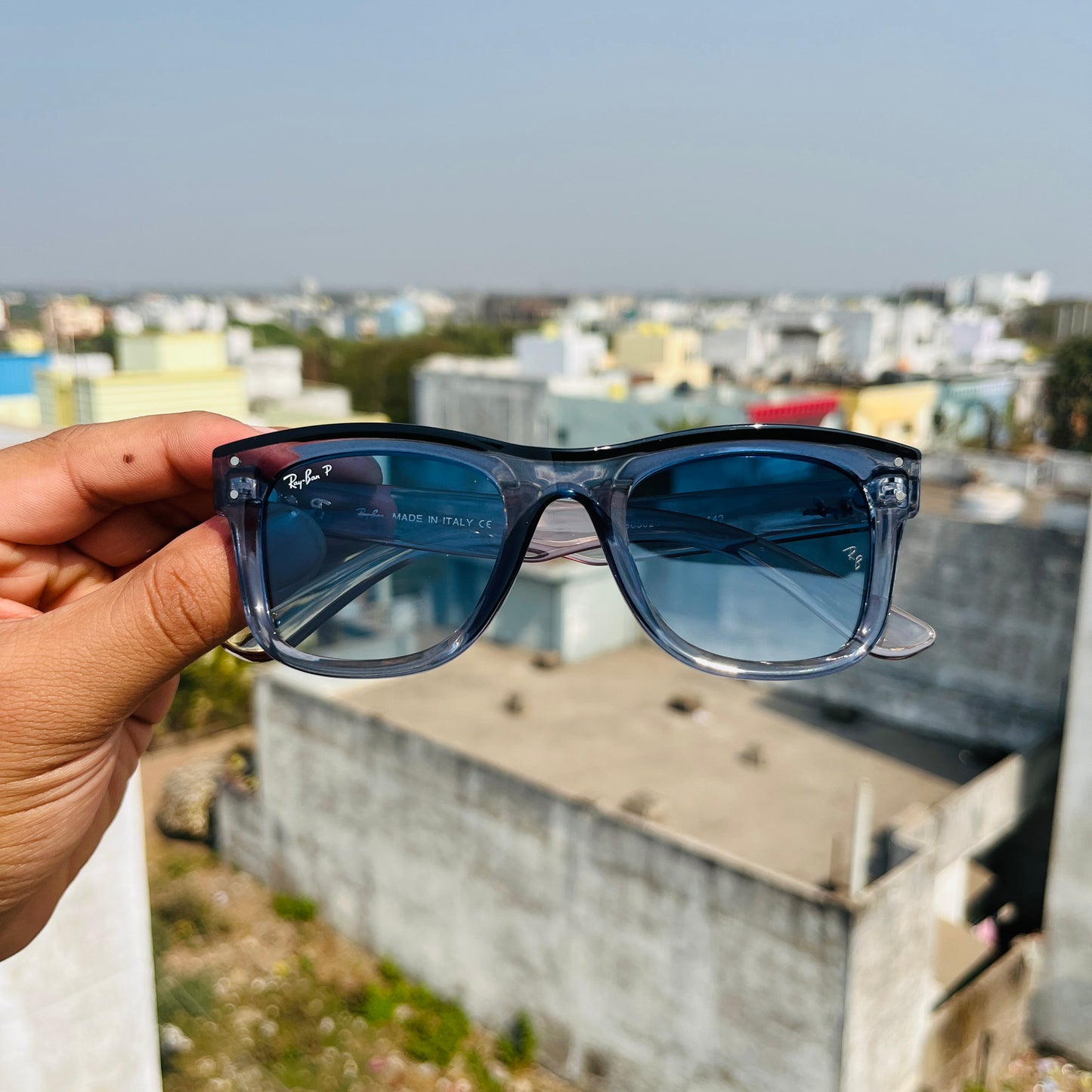 RB Reverse Trans Blue Premium Fashion Sunglass