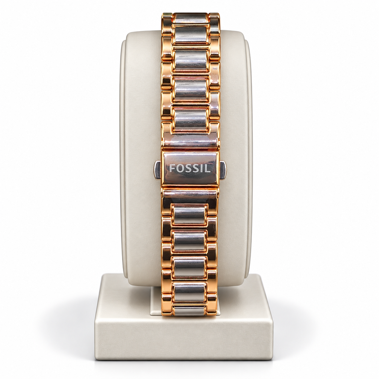 Fossil Rose Gold Crystal Bezel Skeleton Automatic Watch