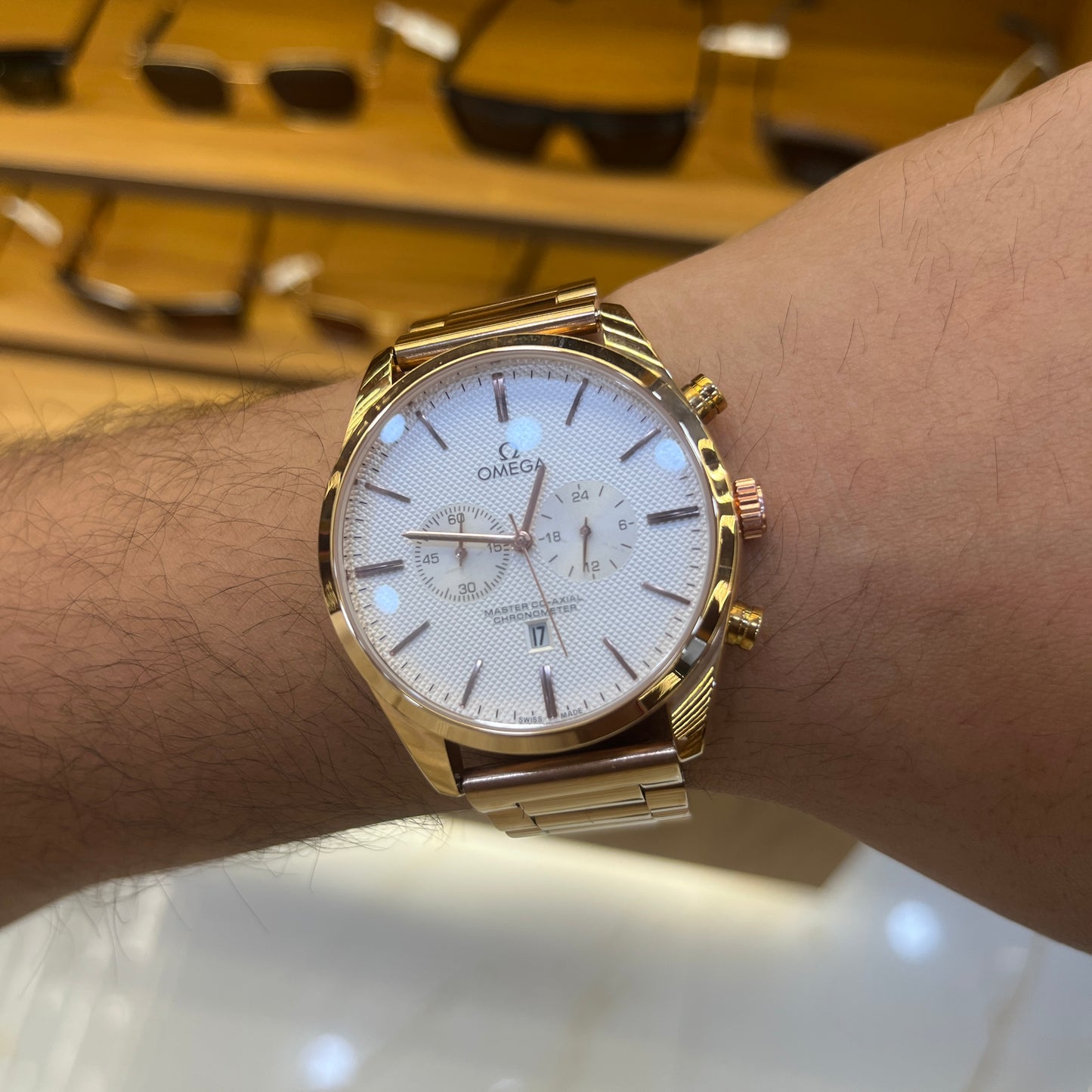 Omega Classy Golden Colour Premium Quality Watch
