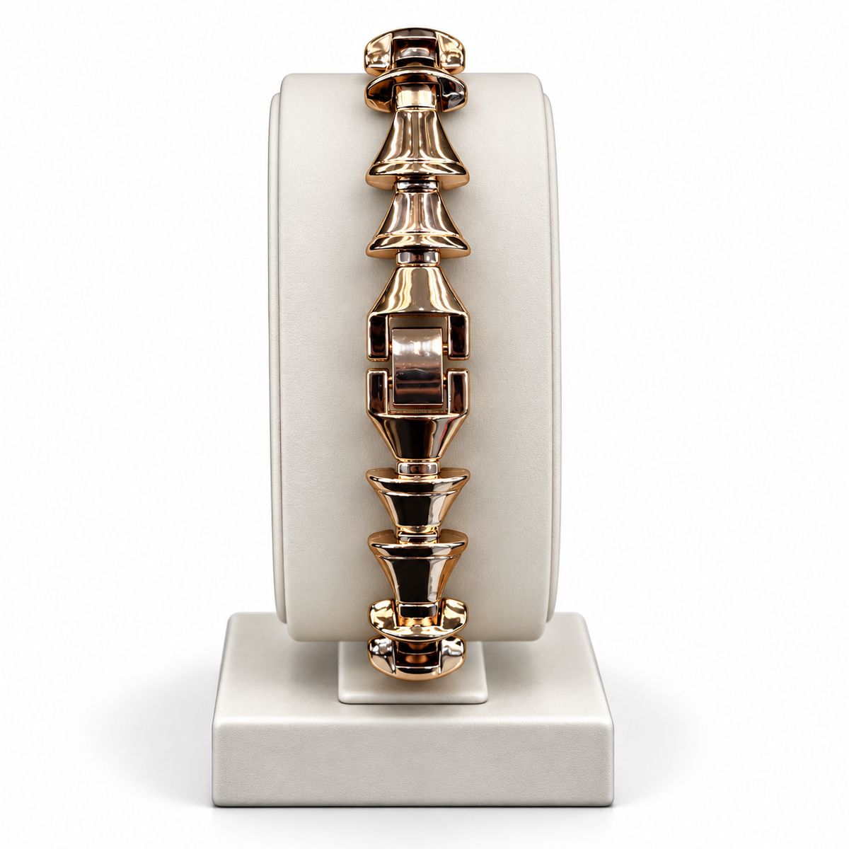 Bvlgari Green Gold-Tone Statement Bracelet Watch