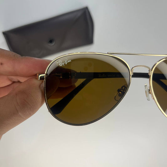 RB 6103 Golden Frame High Quality Premium Fashion Sunglass
