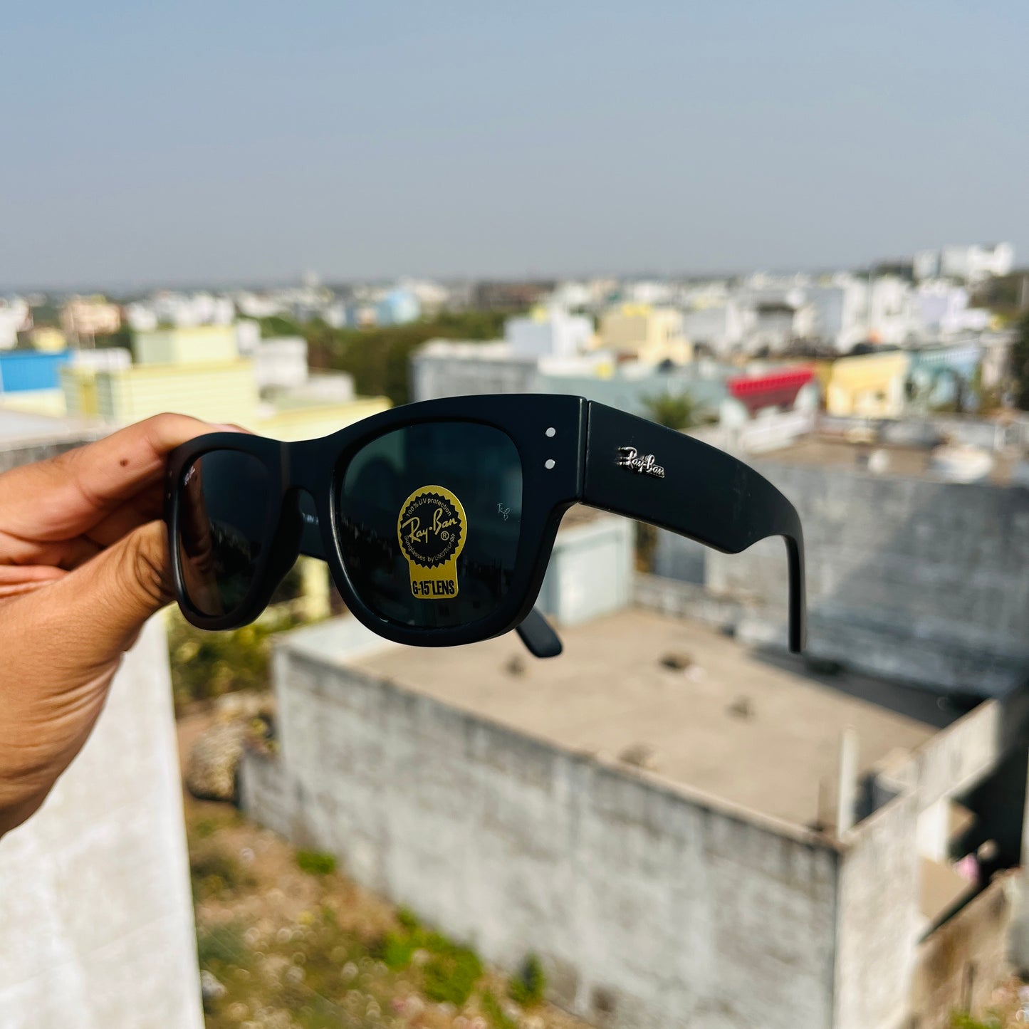 RB WAYFARER PUFFER Matt Black Premium Fashion Sunglass