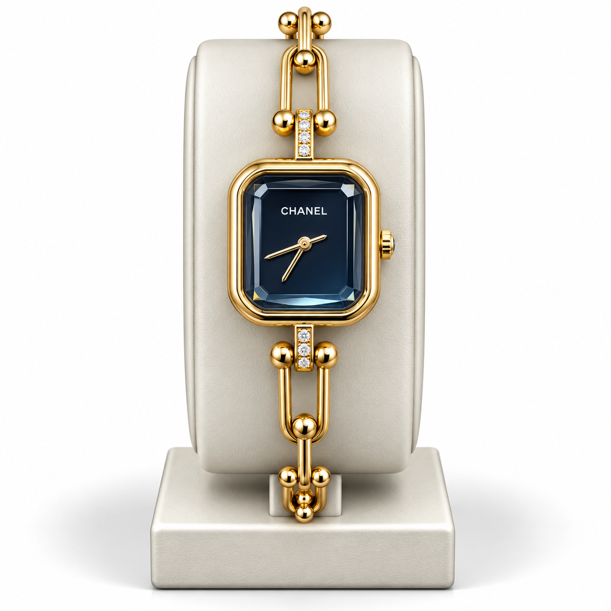 Chanel Midnight Gold-Tone Statement Bracelet Watch