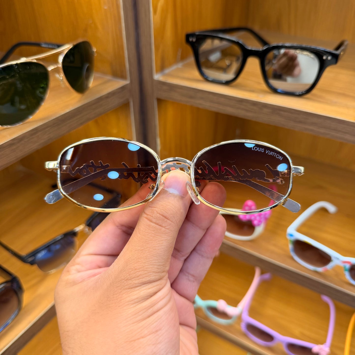LV Oval Golden-Brown (LV Arms) Premium Sunglasses For Women’s