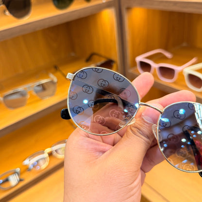 Gucci Printed Modern Styles Lens Metal Round Frame Premium Sunglasses