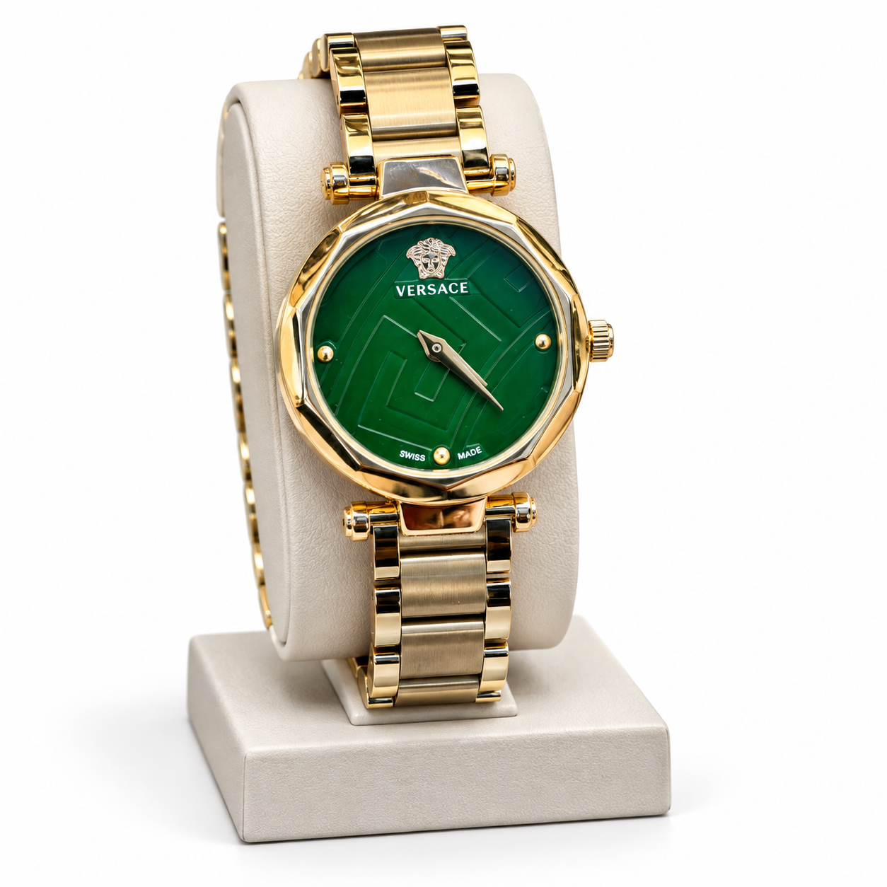 Versace Emerald Green Gold-Tone Luxury Watch