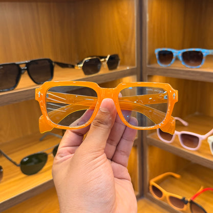 Marc JACOBS orange rectangle transparent frame Premium Sunglasses