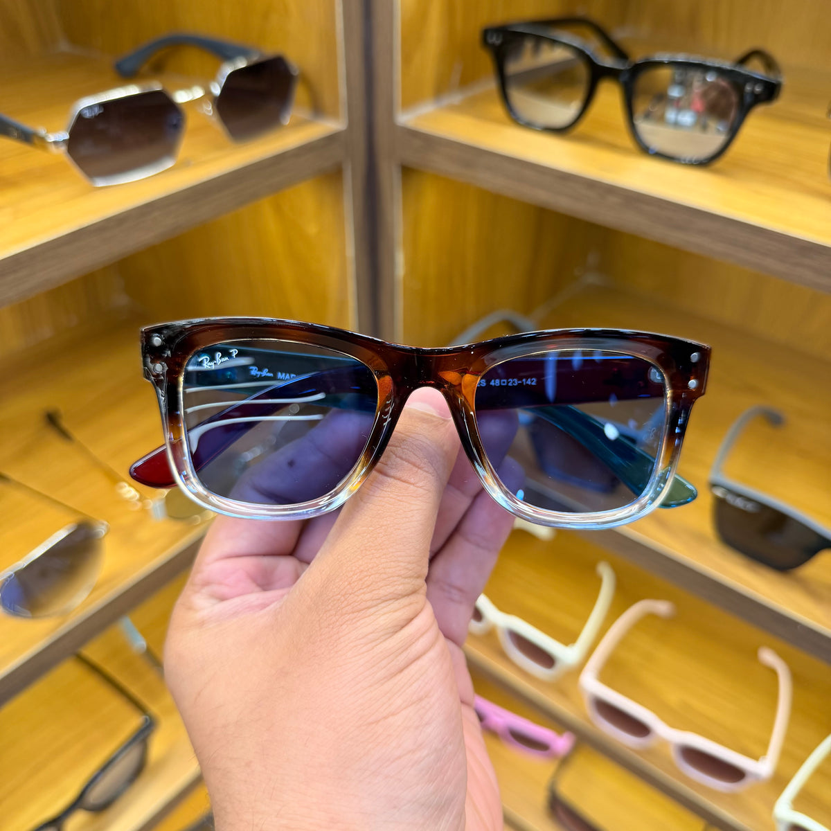 Rayban Reverse Blue Lens Premium Unisex Fashion Sunglass