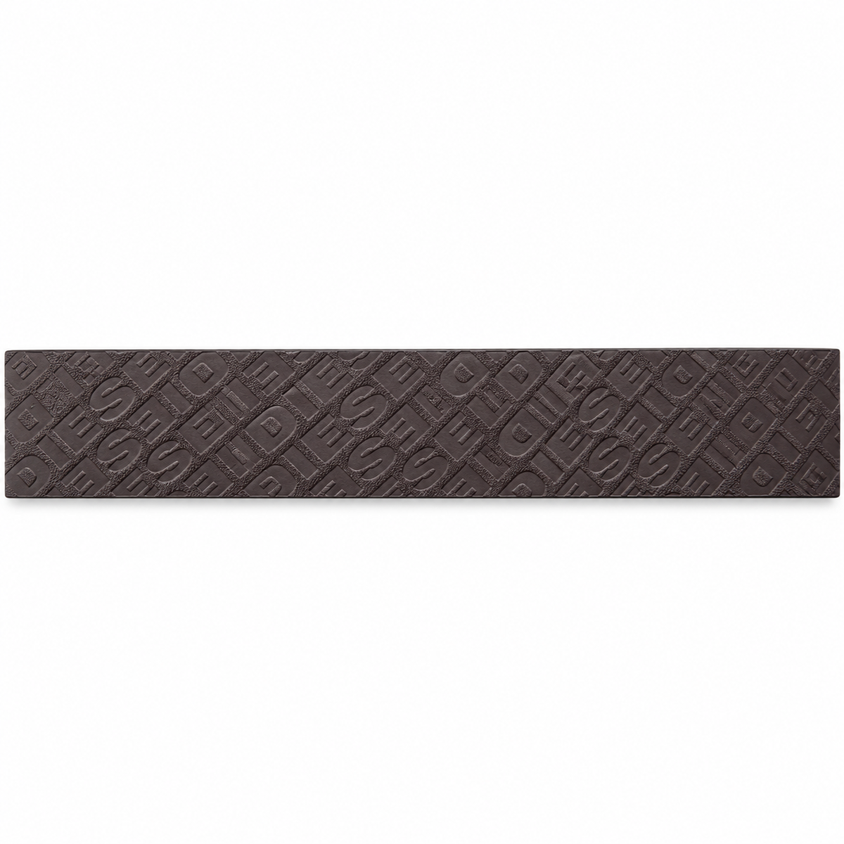 Diesel Dark Brown Embossed Belt – Antique Gold Buckle