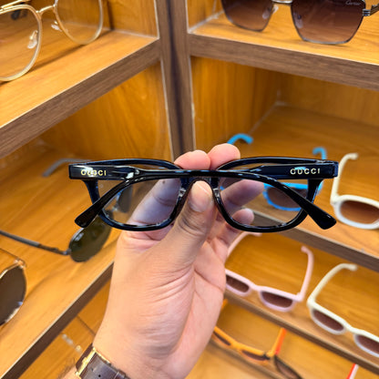 Gucci Black Stylish Transparent Frame Premium Sunglasses