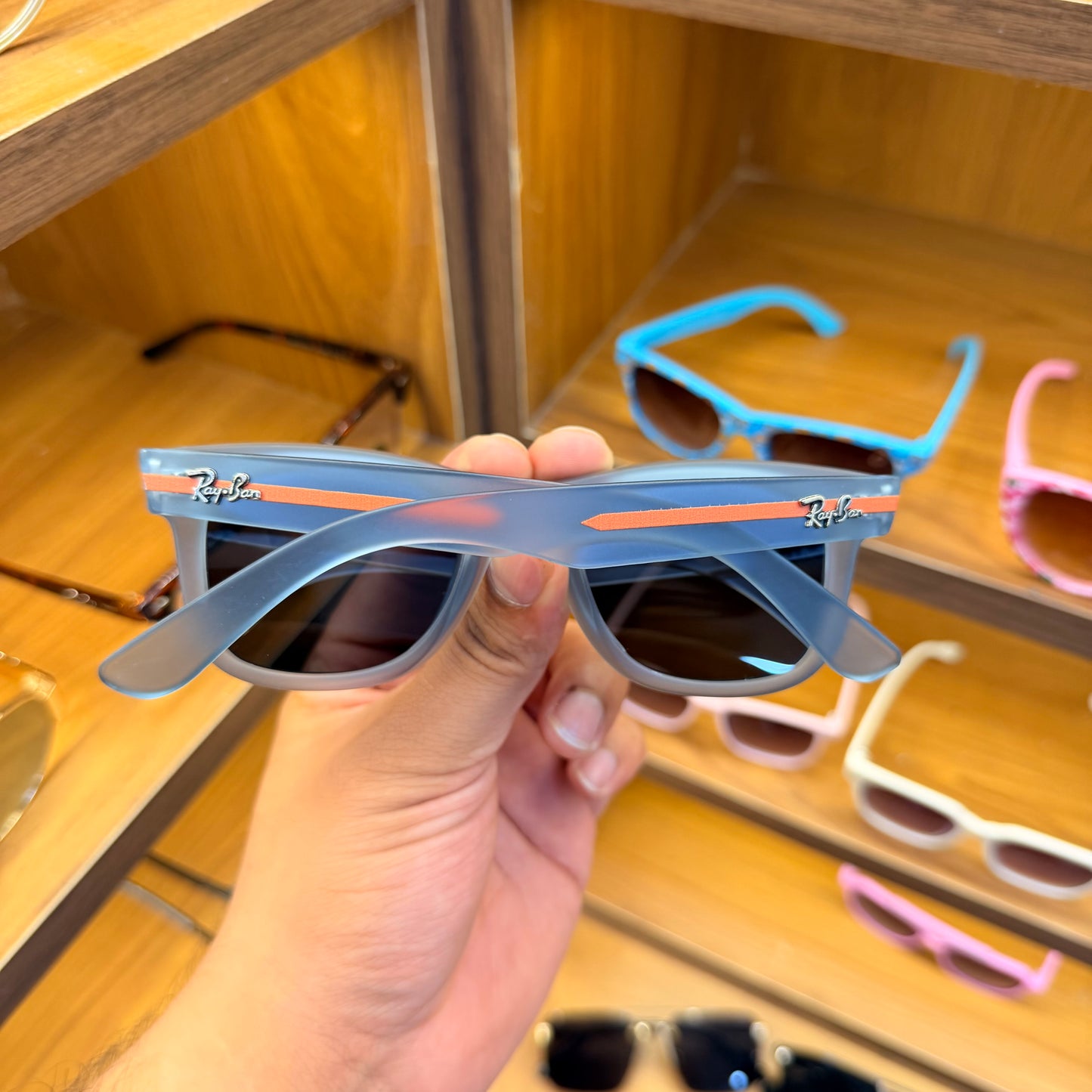 Rayban Reverse Matt Grey With Black Lens Premium Unisex Fashion Sunglass