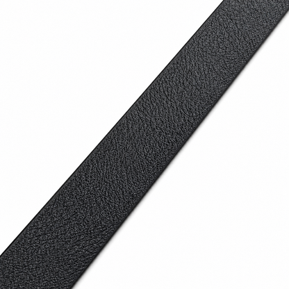 LV Premium Heavy Buckle Textured Black Leather Belt