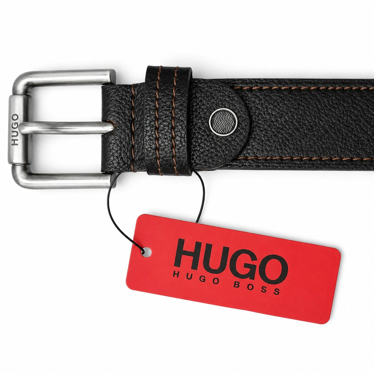 Hugo Boss Black Textured Leather Belt