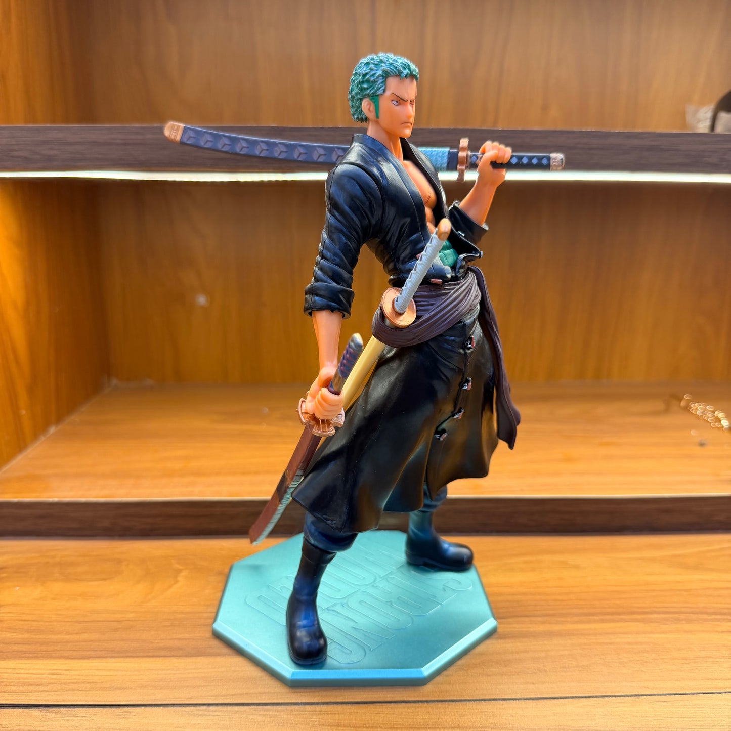 Roronoa Zoro Blue Base Anime Action Figure – 3 Sword Style Collectible