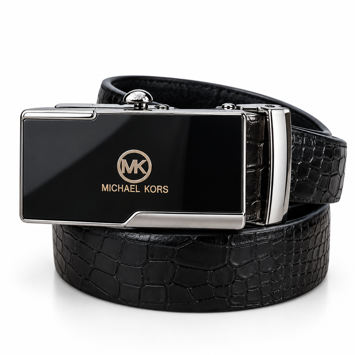 Michael Kors Premium Texture Reversible Auto-Lock Belt for Men – Black & Brown Leather