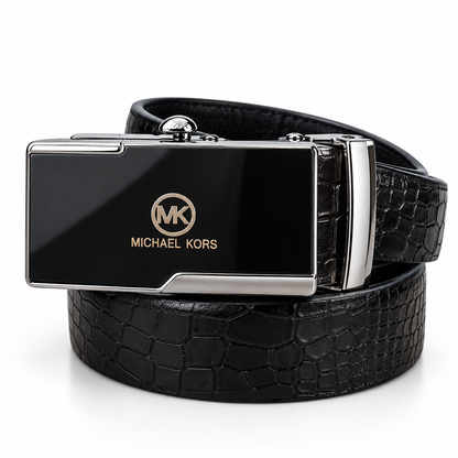 Michael Kors Premium Texture Reversible Auto-Lock Belt for Men – Black & Brown Leather