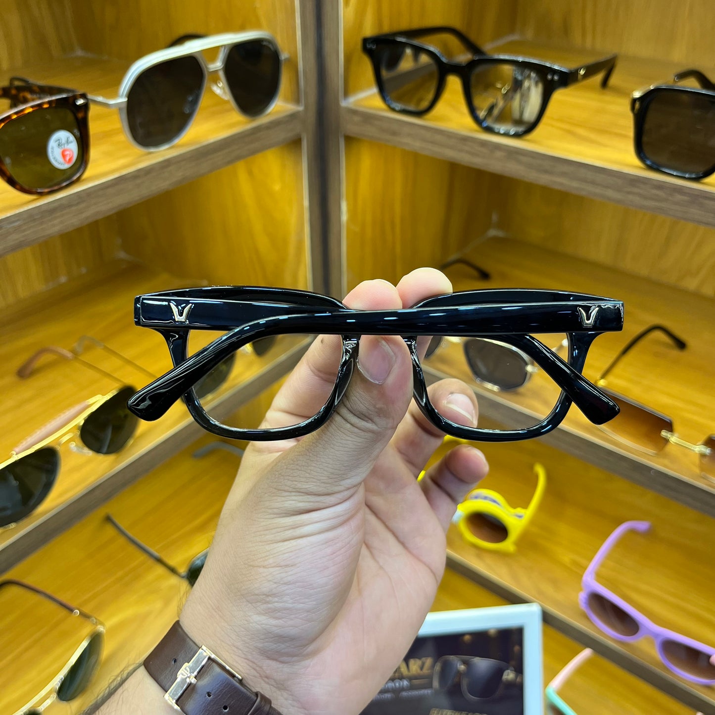 Gentle Monster Transparent Lens [ South Side 01 ] Acetate Square Glasses in Black 48-22-152