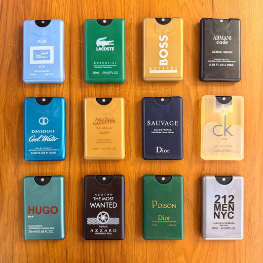 Men’s All Luxury Brands Pocket Perfumes Mega Combo of 12 Pcs | Premium Quality | Exact Same Fragrance | Value For Money Deal