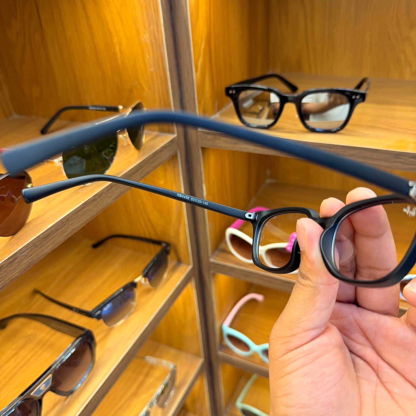 Ray Ban 4456 Matt Black Transparent Lens Polarised Premium Frame