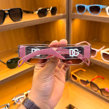 DOLCE & GABBANA 22053 Pink Black Rectangle Stylish Trendy Premium Sunglasses for Girls