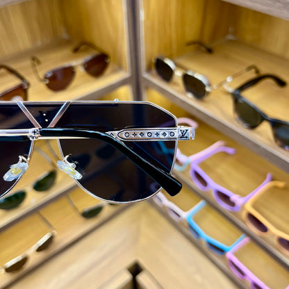 LV Gold-Black Luxury Fashion Sunglasses For Men