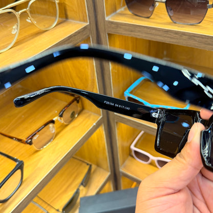 LV F35104 black rectangle Premium Sunglasses