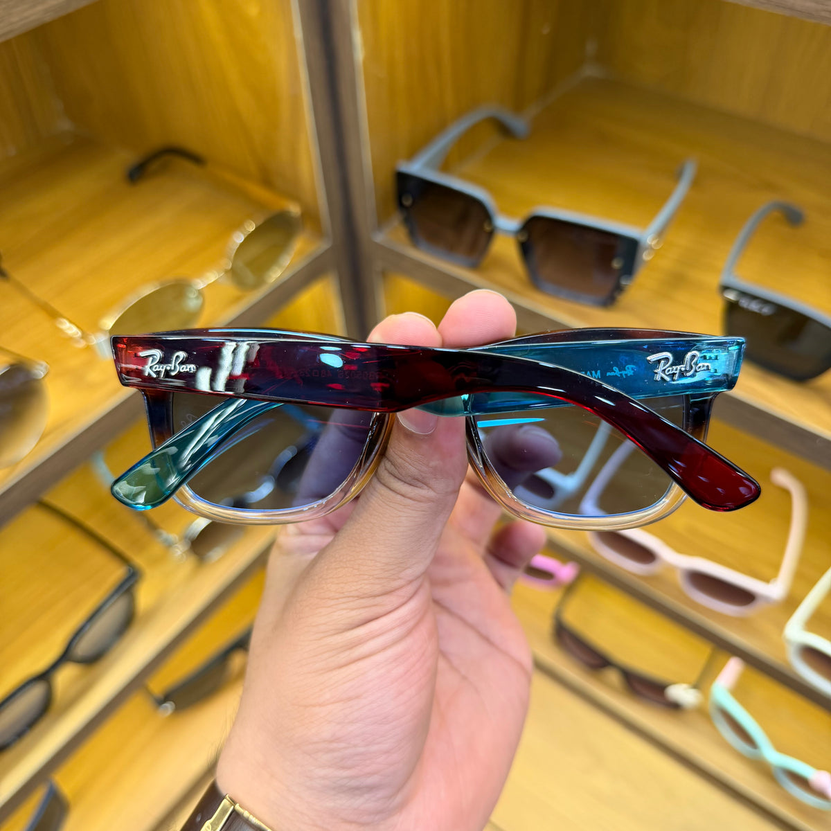 Rayban Reverse Blue Lens Premium Unisex Fashion Sunglass