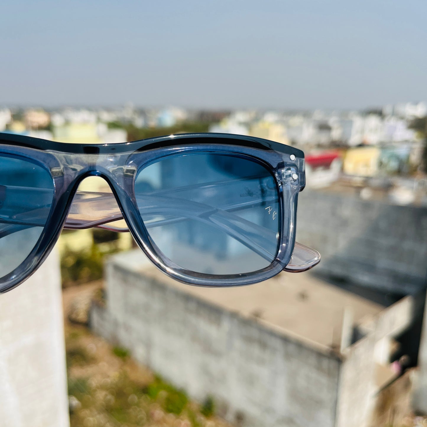 RB Reverse Trans Blue Premium Fashion Sunglass