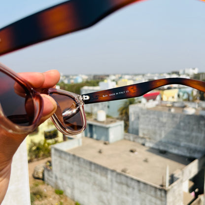 RB Reverse Trans Brown Premium Fashion Sunglass