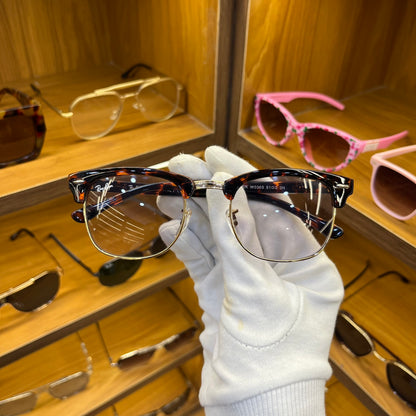 Ray Ban Clubmaster leopard Print photo-chromic Transparent Premium Sunglass