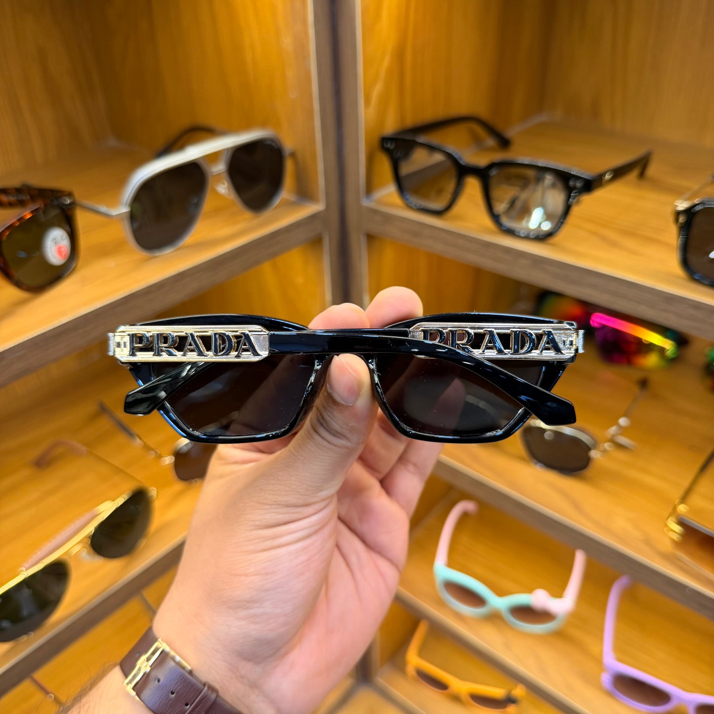 Prada 55312 Black Classy Luxury Sunglasses