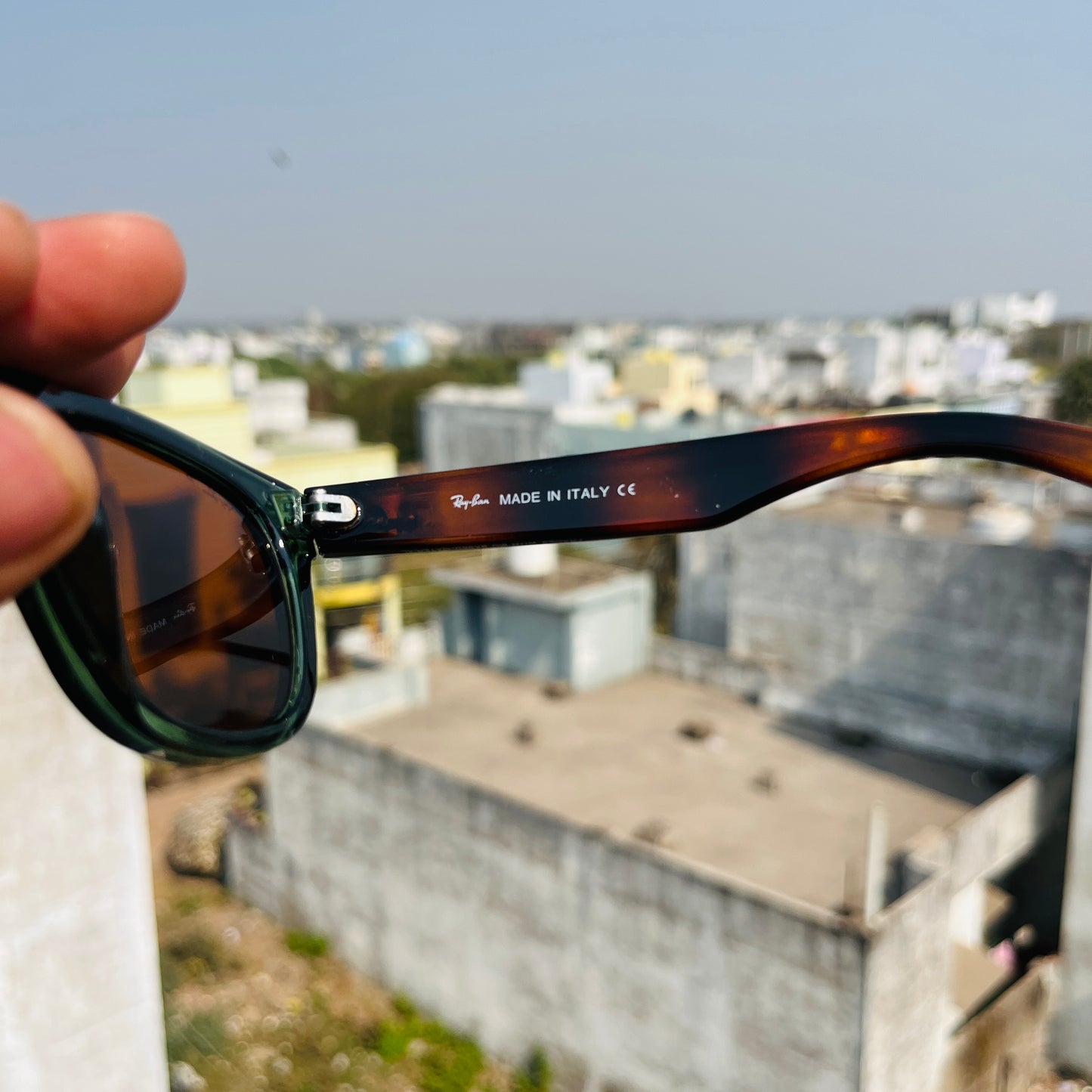 RB Reverse Trans Green - Brown Premium Fashion Sunglass