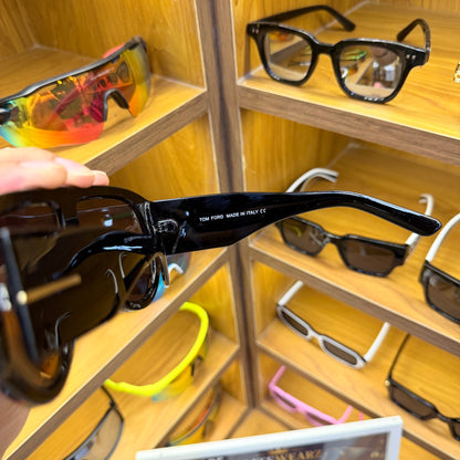 TOM FORD BRONSON 1044  Black-Brown Over Size Premium Fashion Sunglass