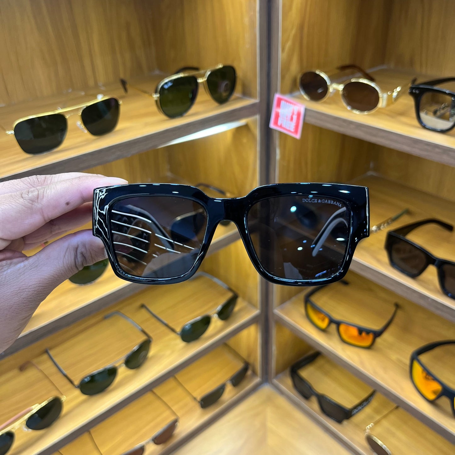 D&G Black-White Premium Sunglasses