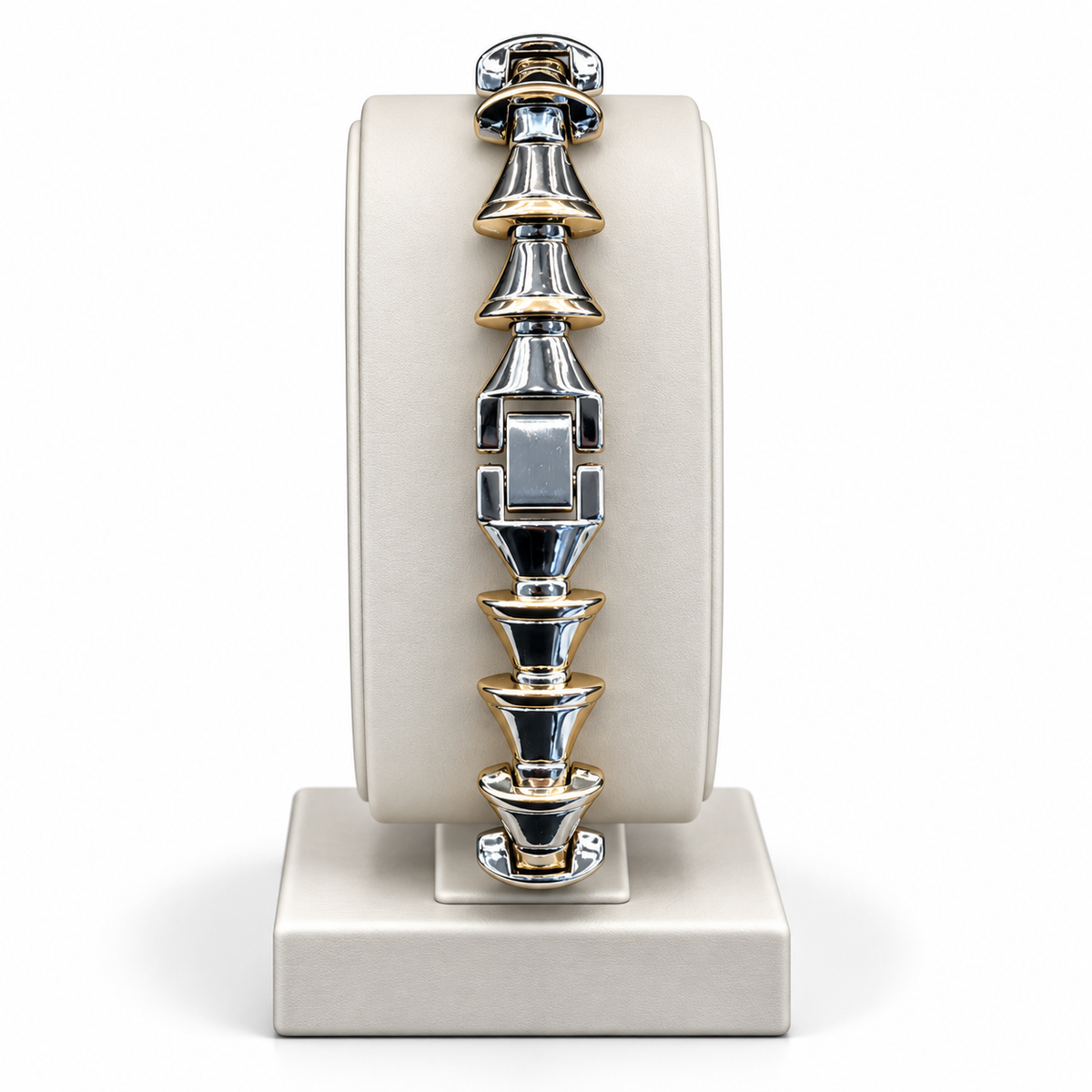 Bvlgari Silver-Rose Gold Crystal Dial Statement Watch