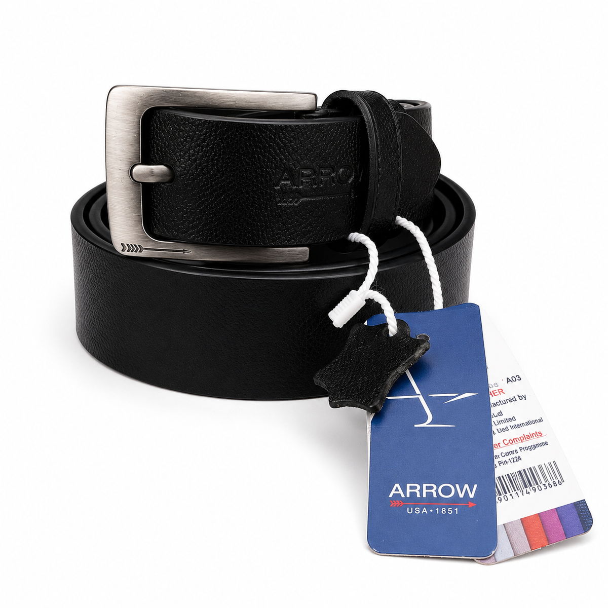 Arrow Classic 35 mm Black Leather Belt