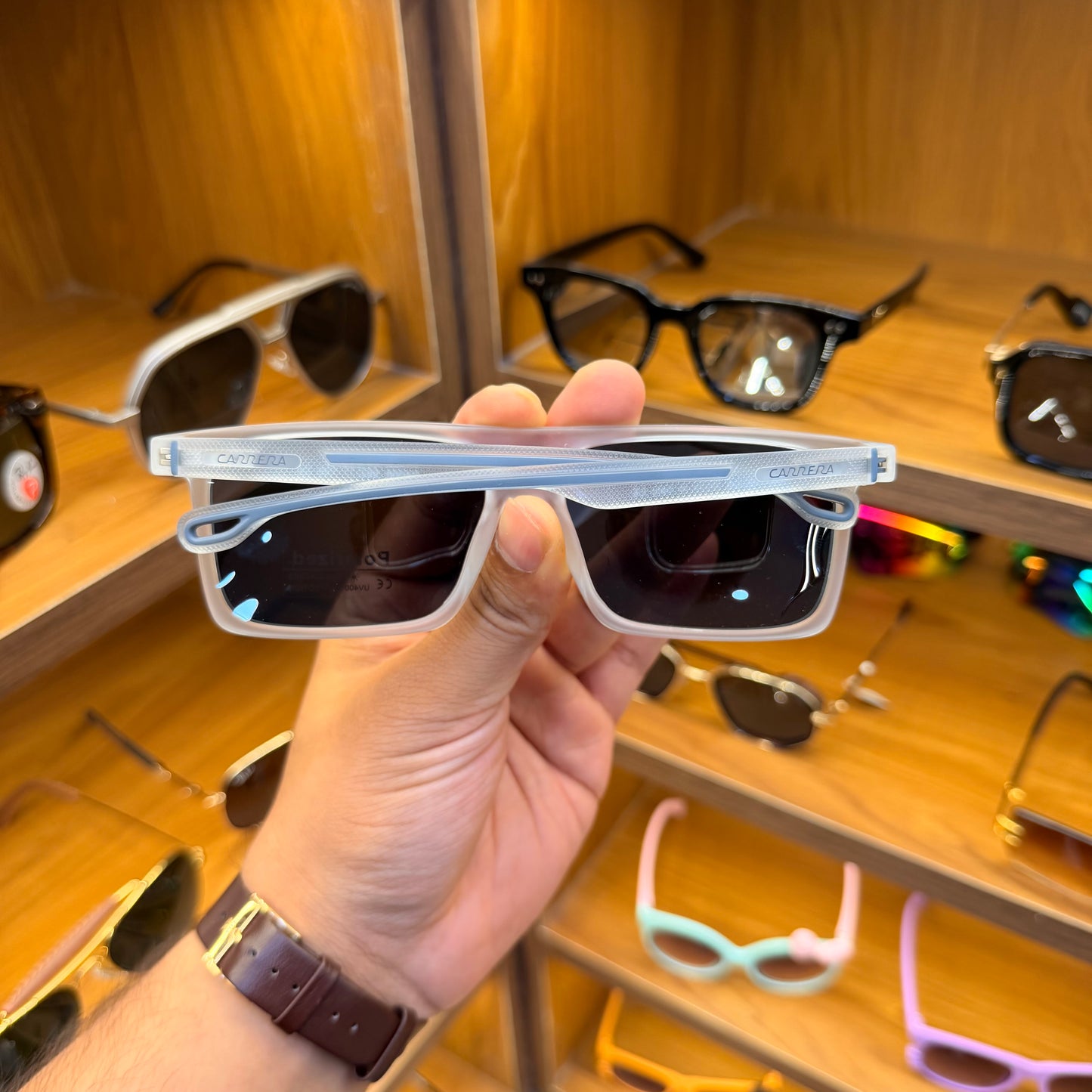 Carrera 24098 Rectangular Transparent Light Weight Sunglasses