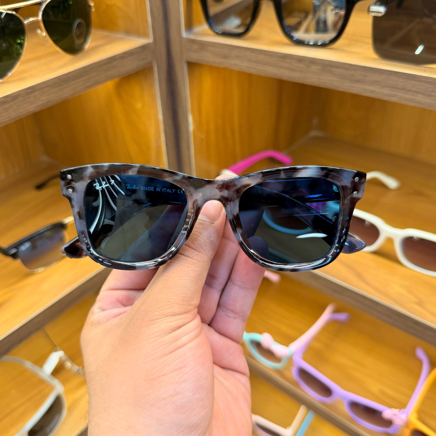 RB Reverse Smoke Crystal Grey Colour Premium Unisex Fashion Sunglass