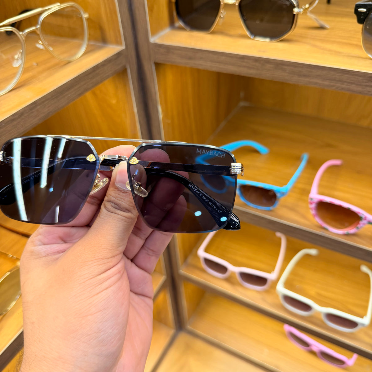 Maybach 1286 Frameless Rectangle Premium Sunglasses