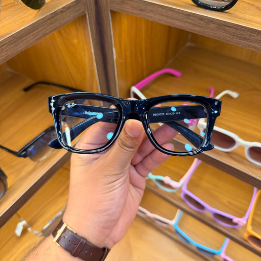 RB Reverse Black-Transparent Lens Premium Unisex Fashion Sunglass