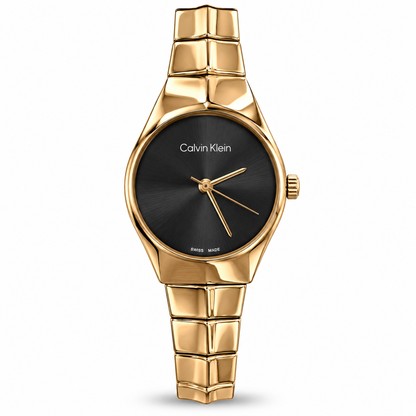 Calvin Klein Minimal – Gold-Tone Black Dial Watch