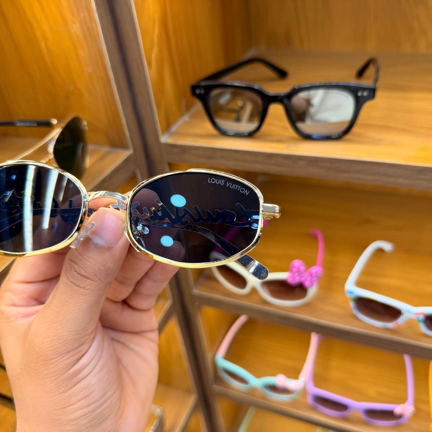 LV Oval Golden-Black (LV Arms) Premium Sunglasses For Women’s