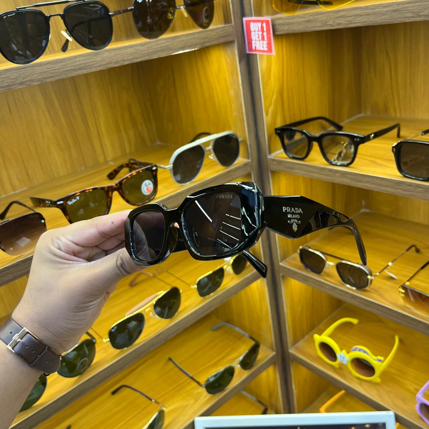 Prada PR 17WS Black Most Trending Unisex Luxury Fashion Sunglass