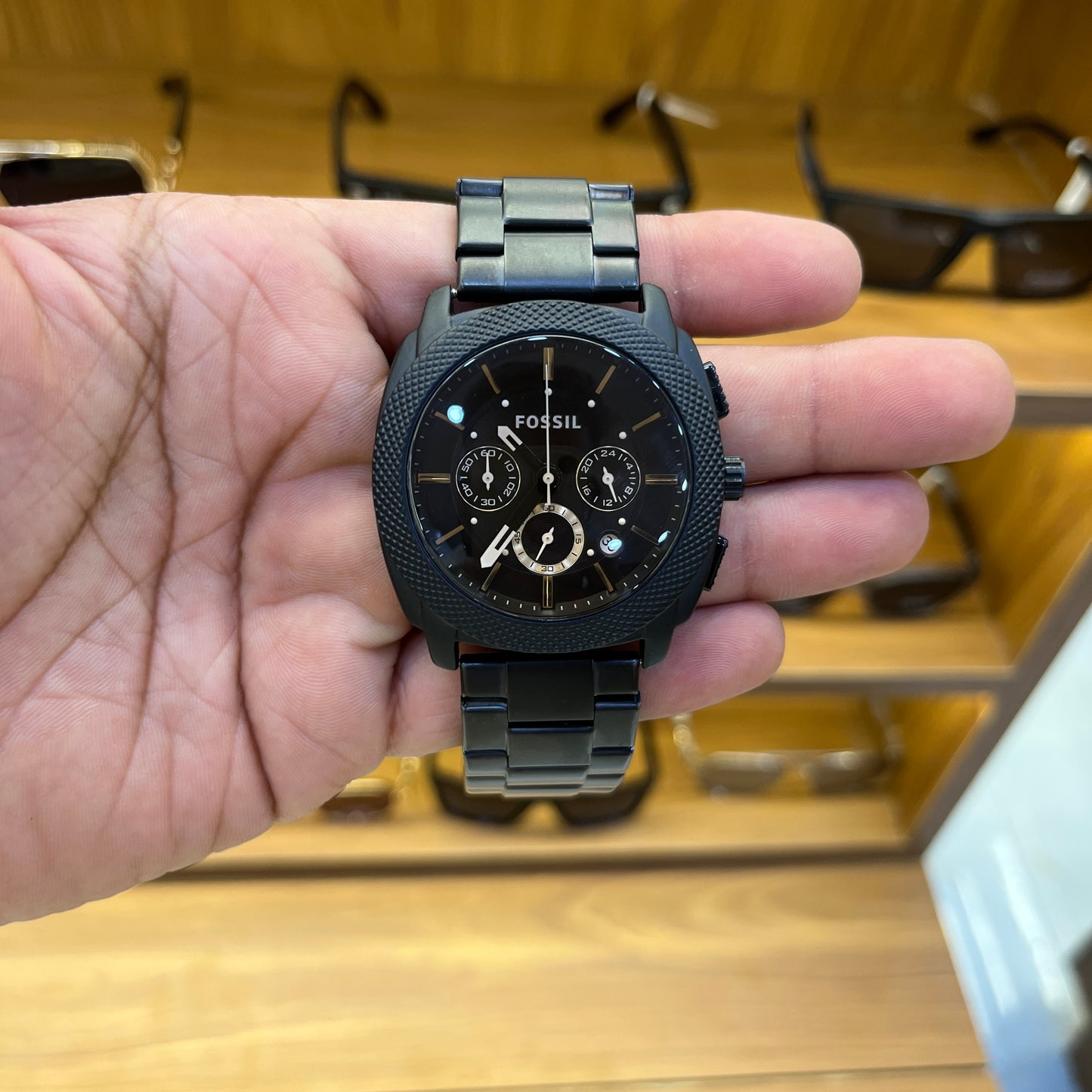 Machine Chronograph Black Stainless Steel Watch