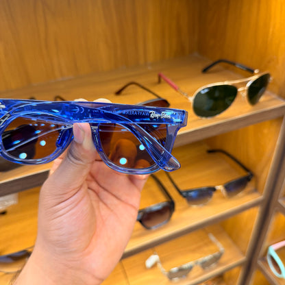 Ray Ban Trans Blue Brown Lens Wayfarer Polarised Classic Premium Sunglasses For Men’s & Women’s