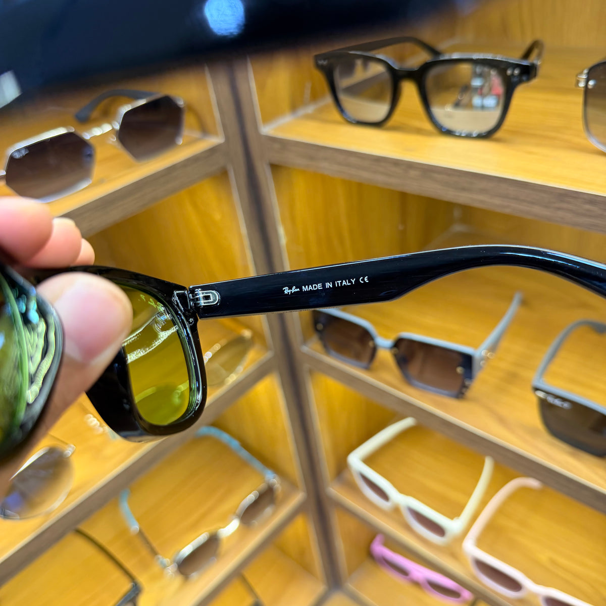 Rayban Reverse Black With Green Lens Premium Unisex Fashion Sunglass